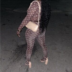 Marni Brown Crescent Pattern Jumpsuit